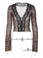 Lace Detail Long Sleeve Top