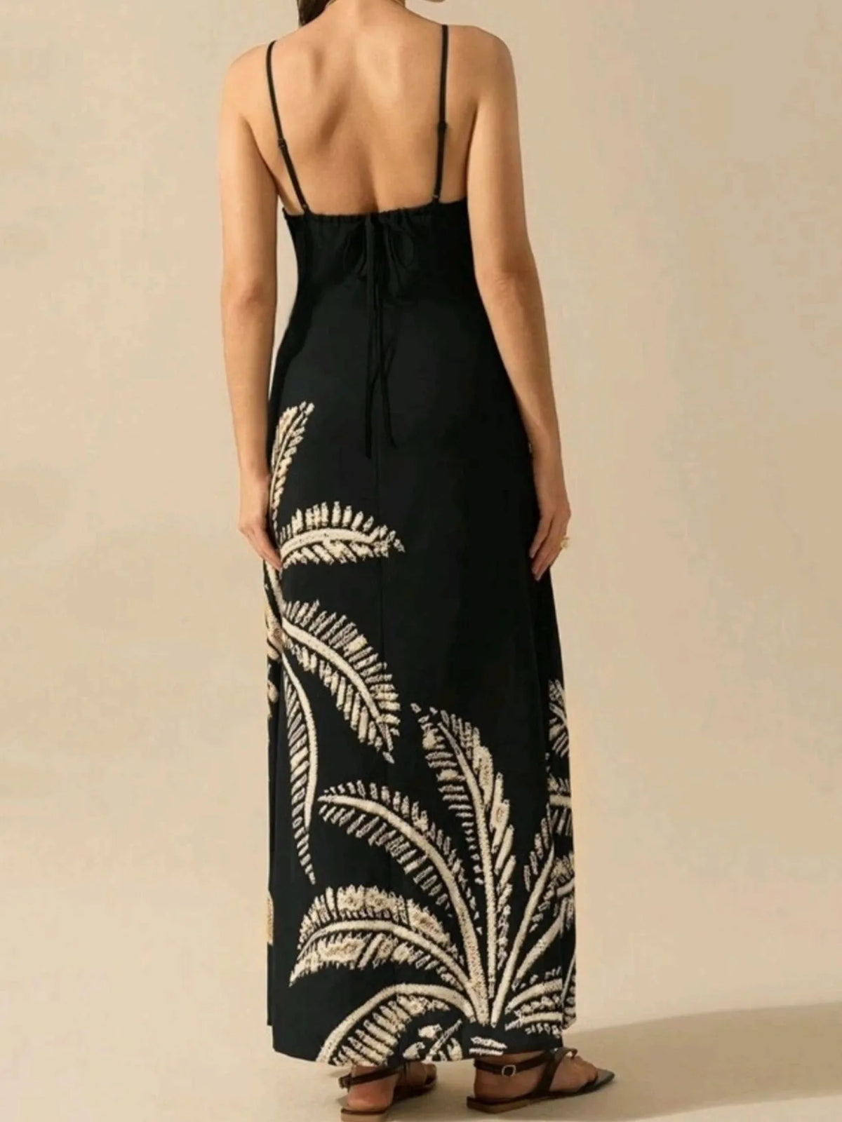 Printed Sleeveless Maxi Dress - Ladyez