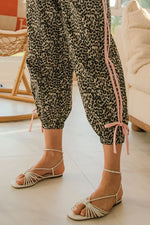 BiBi Leopard Prtins With Side Line Details Drawstrings