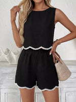 Contrast Trim Tank and Shorts Set