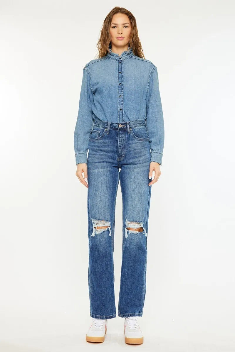 Kancan Ultra High Rise 90's Boyfriend Jeans - Ladyez