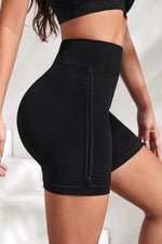 Slim Fit High Waistband Active Shorts - Ladyez