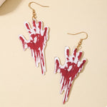 Halloween Bloody Hand Dangle Earrings