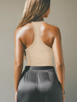 Cutout Ribbed Tank Top - Ladyez