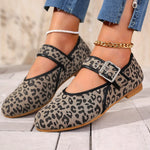 Leopard Print Mary Jane Loafers