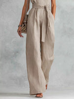 Sleeveless Wide Leg Jumpsuit