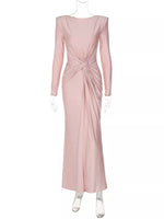 Twisted Long Sleeve Maxi Dress