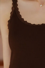 Lace Trim Scoop Neck Cami Top