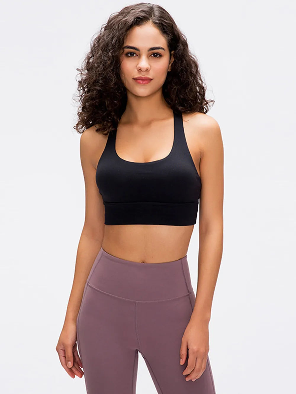 Millennia Crisscross Scoop Neck Active Tank - Ladyez