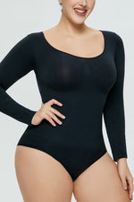 Long Sleeve Shaping Bodysuit - Ladyez