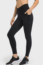 Millennia V-Waist Yoga Leggings with Pockets - Ladyez