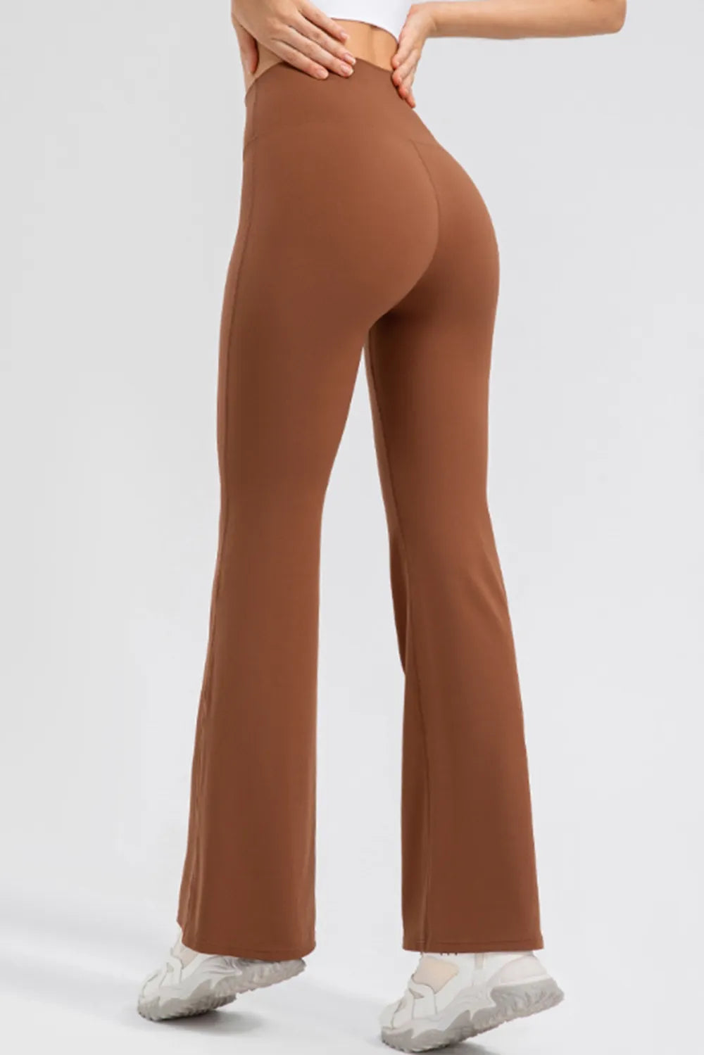 High Waist Straight Active Pants - Ladyez