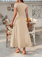 Single Shoulder Dress with Pockets