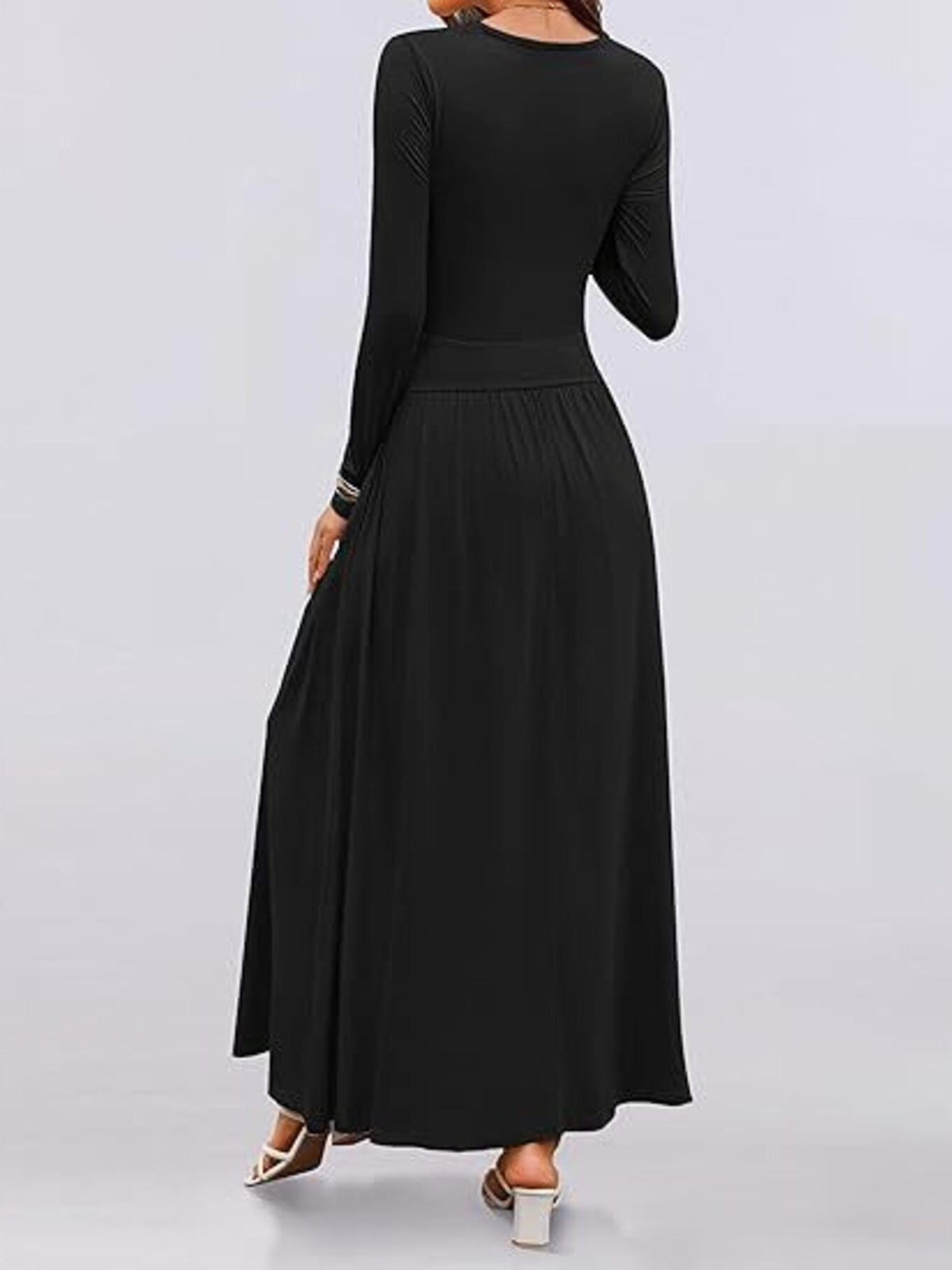 Long Sleeve Maxi Dress with Pockets