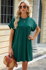 Florira Short Sleeve Mini Dress with Pockets