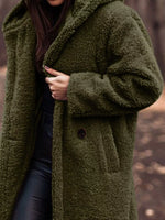 Teddy Bear Hooded Longline Outerwear
