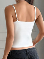Button Front Cami Top - Ladyez