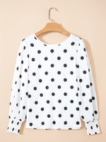 Polka Dot Long Sleeve Blouse