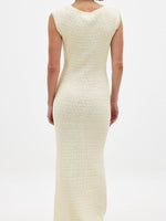 Side Slit Sleeveless Midi Knit Dress