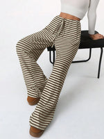 Striped Wide Leg Drawstring Pants