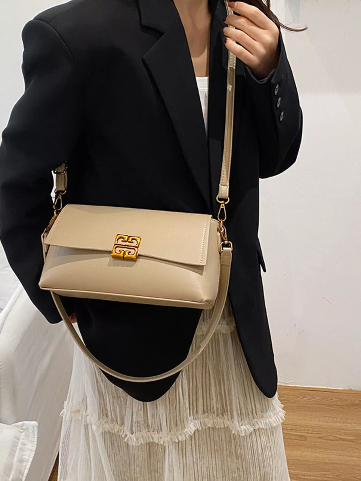 Leather Flap Crossbody Bag