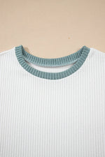 Contrast Trim Ribbed Knit Sleeveless Top