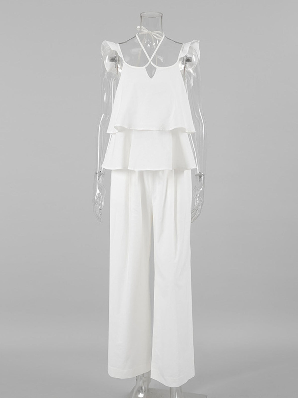 Layered Ruffled Cami and Pants Set