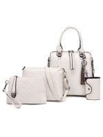 4-Piece PU Leather Bag Set with Tassel Detail - Ladyez