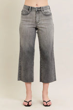 Judy Blue Full Size Wide Leg Capris Jeans Plus Size - Ladyez