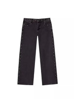 Leopard Star Patches Wide Leg Jeans