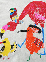 Children's Colorful Birds Print Crew Neck T-Shirt