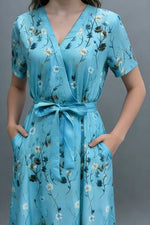 Floral Print Wrap Maxi Dress