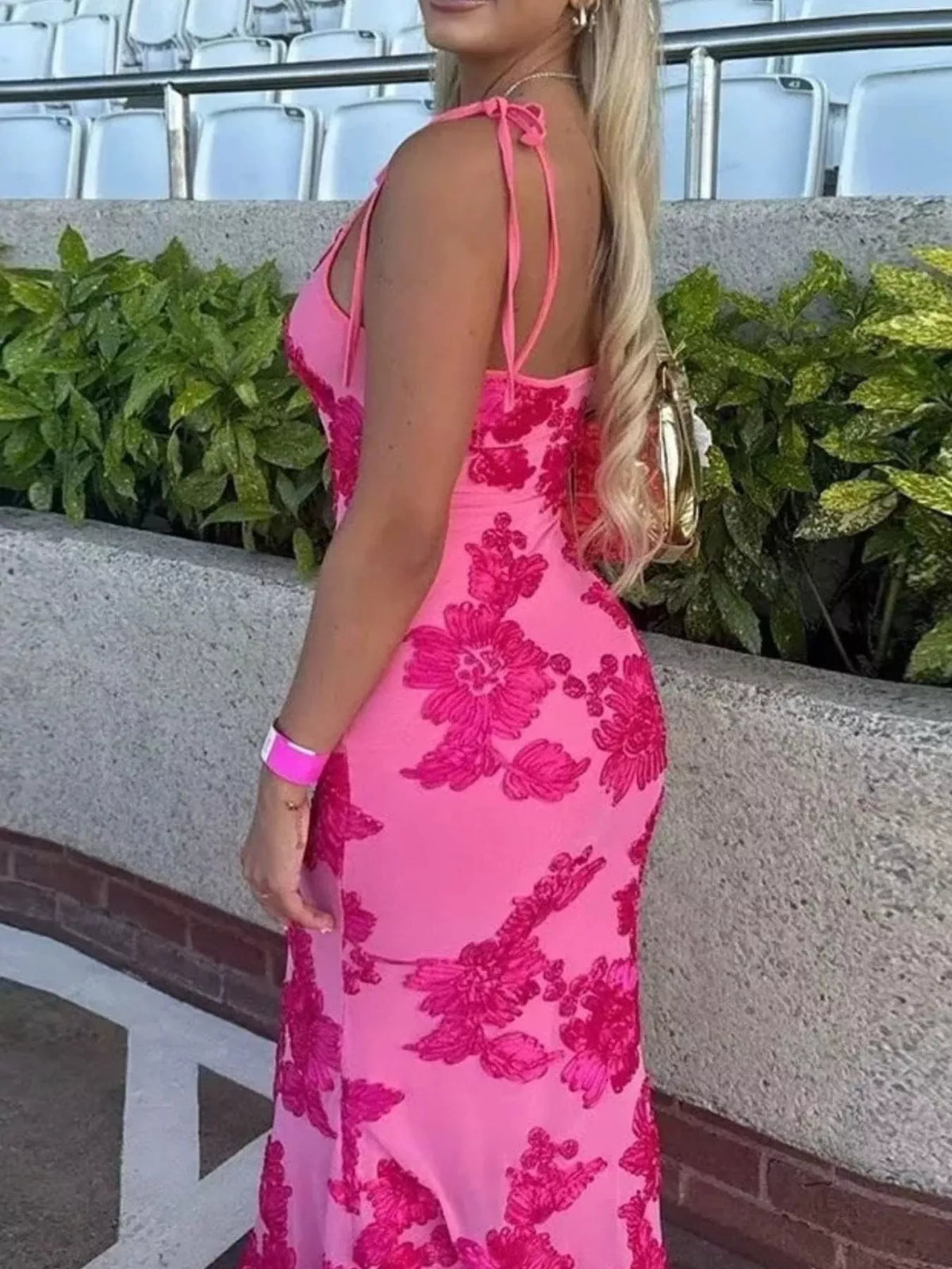 Floral Tie Shoulder Maxi Dress