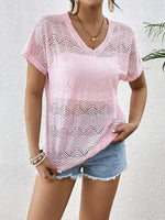 Crochet Lace V-Neck Summer Top