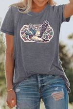 Graphic Round Neck Short Sleeve T-Shirt