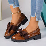 Bow Round Toe Loafers