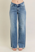 Judy Blue Full Size V - Front Baggy Jeans Plus Size - Ladyez