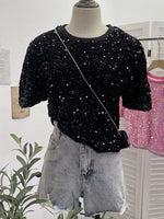 Sequin Short Sleeve T-Shirt