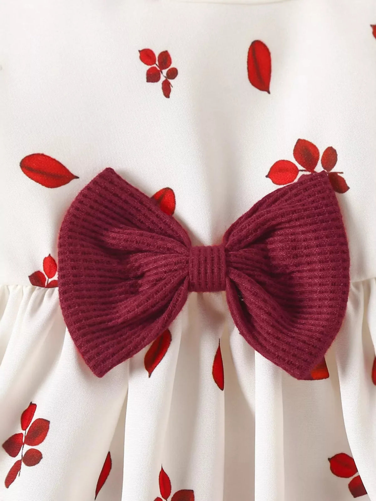 Children's Bow Dress & Ruffle Trim Cardigan Set