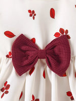 Children's Bow Dress & Ruffle Trim Cardigan Set