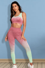 Gradient Sports Tank and Leggings Set - Ladyez