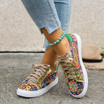 Printed Round Toe Sneakers