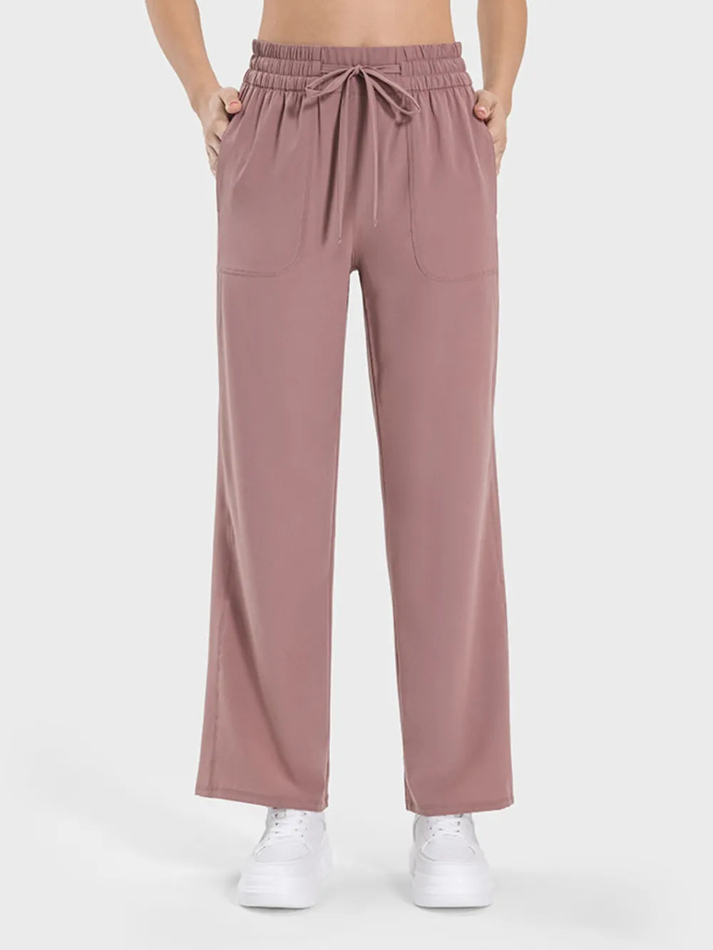 Millennia Drawstring Pocketed Active Pants - Ladyez