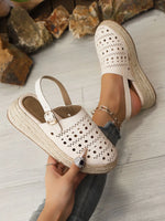 Hollow Out Platform Sandals
