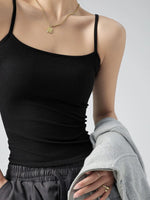 Ribbed Scoop Neck Cami Top - Ladyez