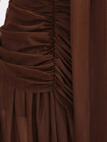 One-Shoulder Flowy Mesh Dress