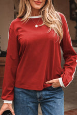Long Sleeve T-Shirt with Contrast Trim