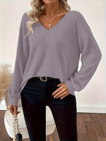 Full Size Ribbed Knit Backless Bow T-Shirt Plus Size