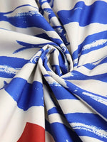 Sardine Print Spaghetti Strap Midi Dress