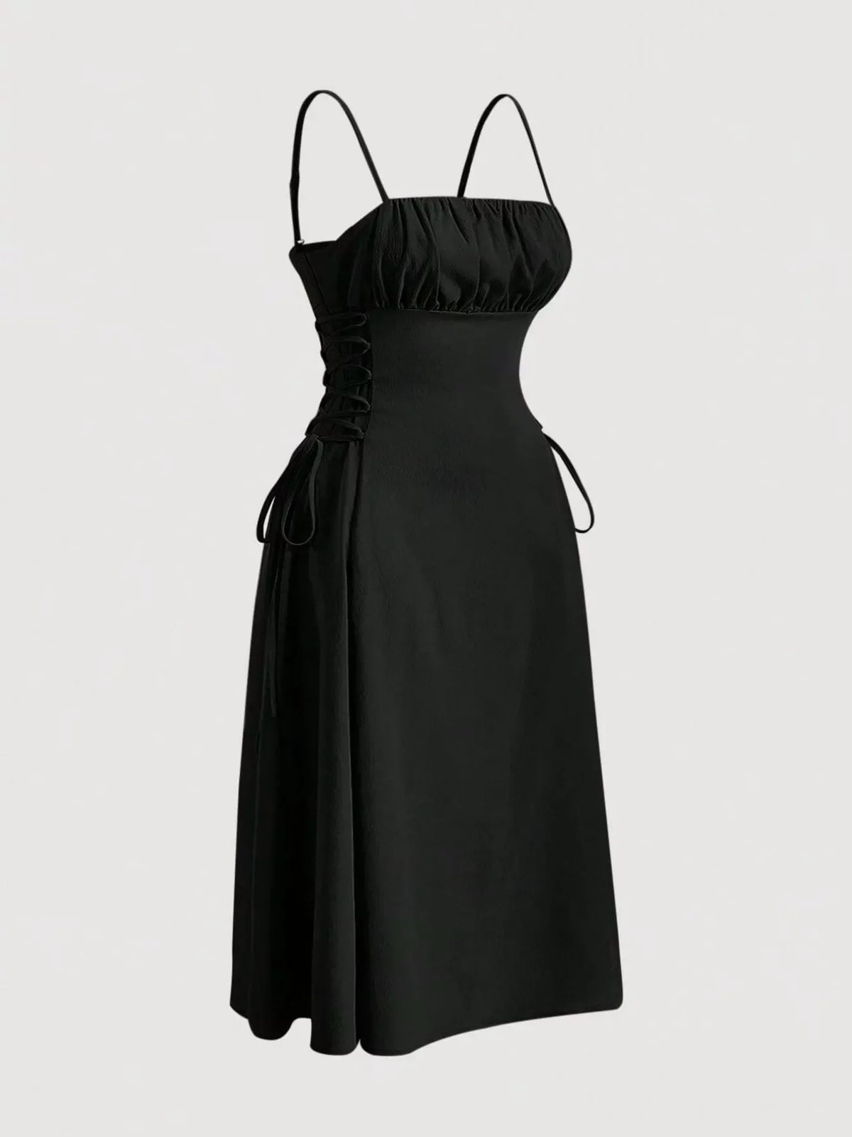 Lace-Up Side A-Line Cami Dress